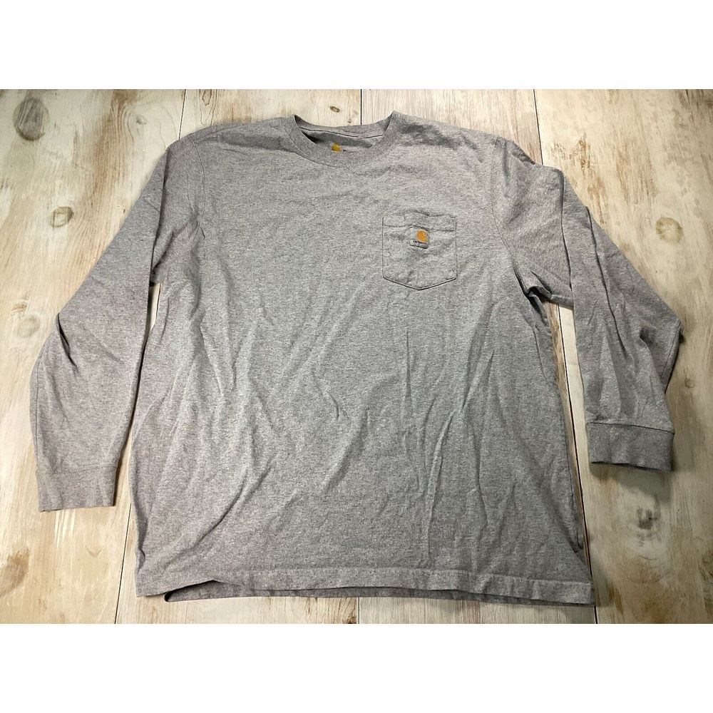 Carhartt Men's XL Gray Long Sleeve Classic Fit Tshirt